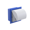 Rubinet RECESSED TOILET PAPER HOLDER Blu Jean