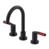 Rubinet Widespread Lav set (less drain) Matt Black