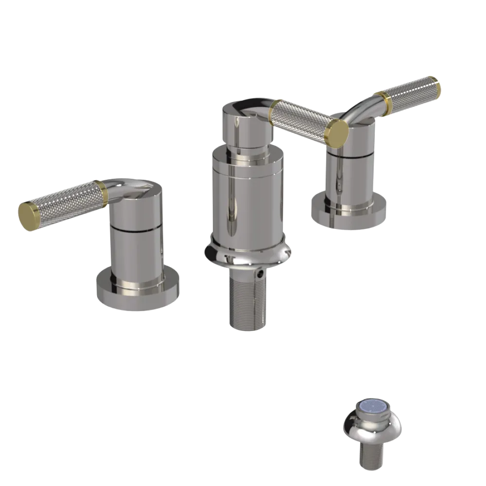 Rubinet Bidet Fitting with Spray, Diverter, and Vacum Breaker (Less Drain) Polished Nickel