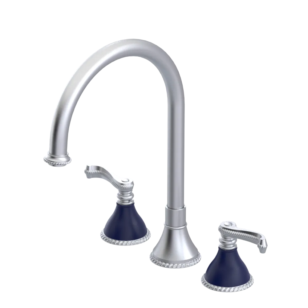 Rubinet Widespread Kitchen Set Satin Chrome