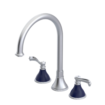 Rubinet Widespread Kitchen Set Satin Chrome