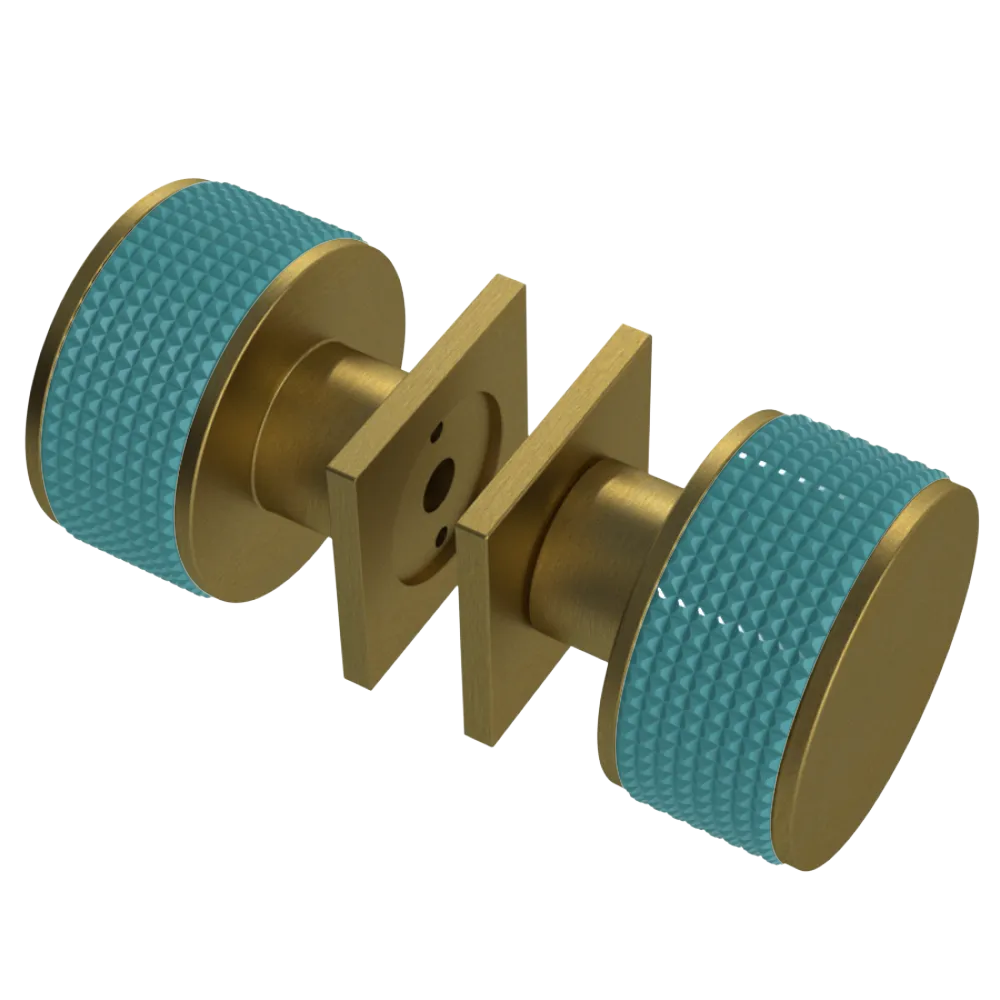Rubinet Shower Door Knob (set) Antique Brass Matt