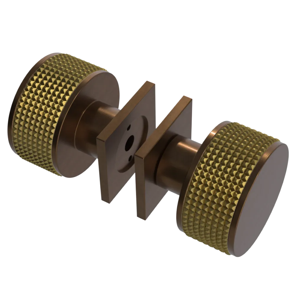 Rubinet Shower Door Knob (set) Tuscan Brass