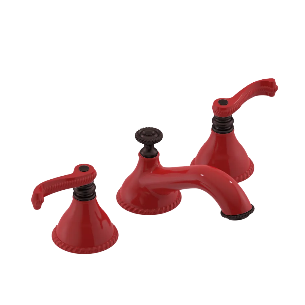 Rubinet Widespread Lav. Set. (less drain) Red