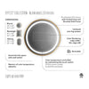 KALIA EFFECTLED-illuminated bathroom mirror - 24" x 24" - Brushed gold