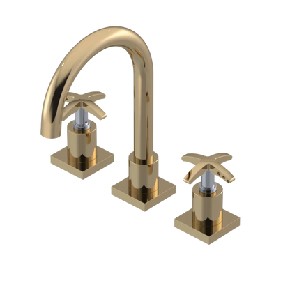 Rubinet Widespread Lav. Set. (less drain) Gold