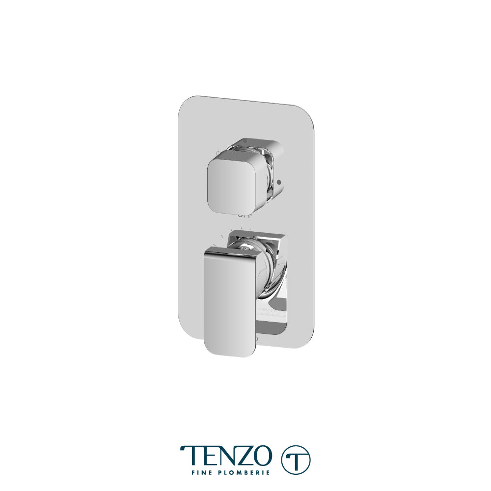 Tenzo Valve T-box Quantum 3 Functions Div Pressure Bal Thermostatic 3-Way Shower Trim