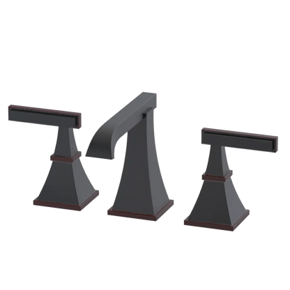 Rubinet Widespread Lav. Set. (less drain) Matt Black