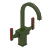 Rubinet Single Hole Dual Handle Lav. Set. (less drain) Green Envy