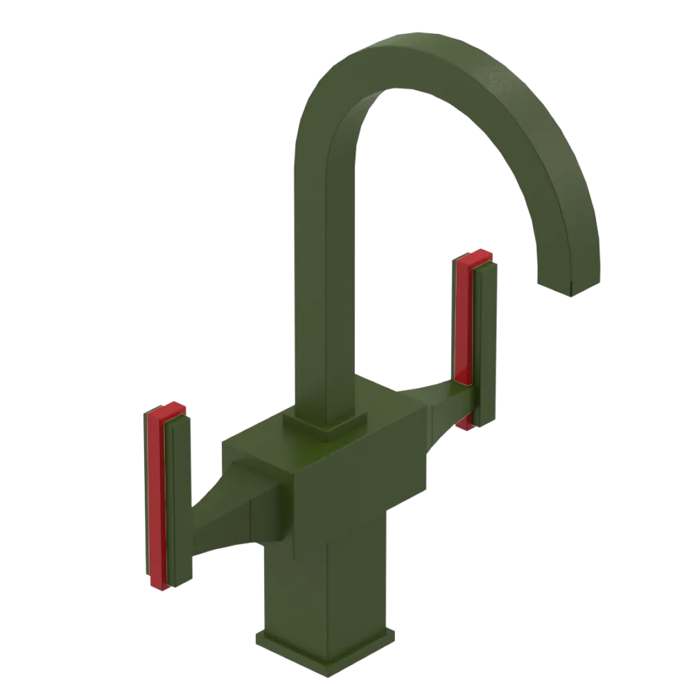 Rubinet Single Hole Dual Handle Lav. Set. (less drain) Green Envy