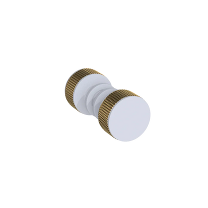Rubinet Shower Door Knob (set) Matt White