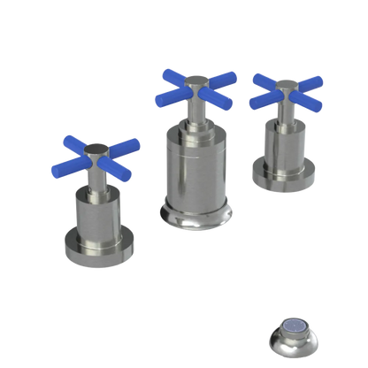 Rubinet Bidet Fitting with Spray, Diverter, and Vacuum Breaker (less drain) Satin Nickel