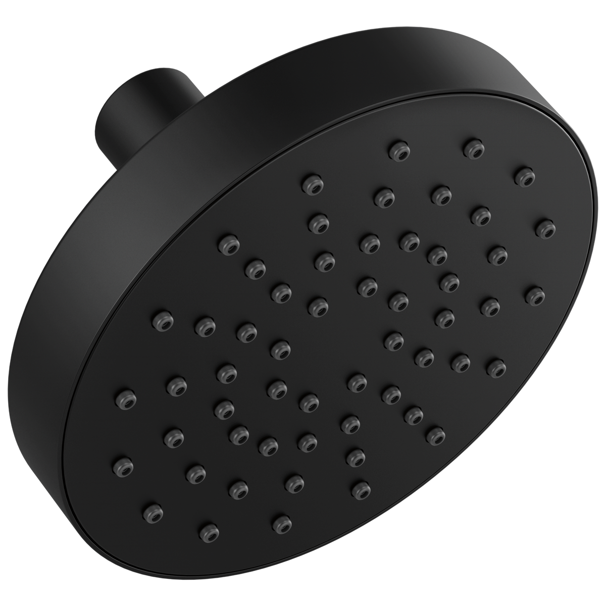 Essential Shower Series 5" Linear Round Single-Function Wall Mount Shower Head - 1.75 GPM - Matte Black