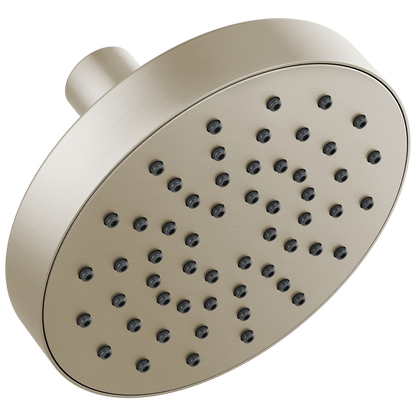 Essential Shower Series 5" Linear Round Single-Function Wall Mount Shower Head - 1.75 GPM - Brilliance® Brushed Nickel