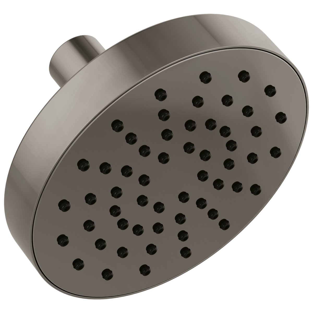 Essential Shower Series 5" Linear Round Single-Function Wall Mount Shower Head - 1.75 GPM - Brilliance® Black Onyx
