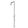 Rubinet Pressure Balance Outdoor Shower with Hand Held Shower & 10" Shower Head - 304 Stainless Steel Chrome