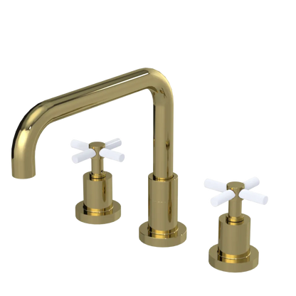 Rubinet Widespread Kitchen Set Natural Brass