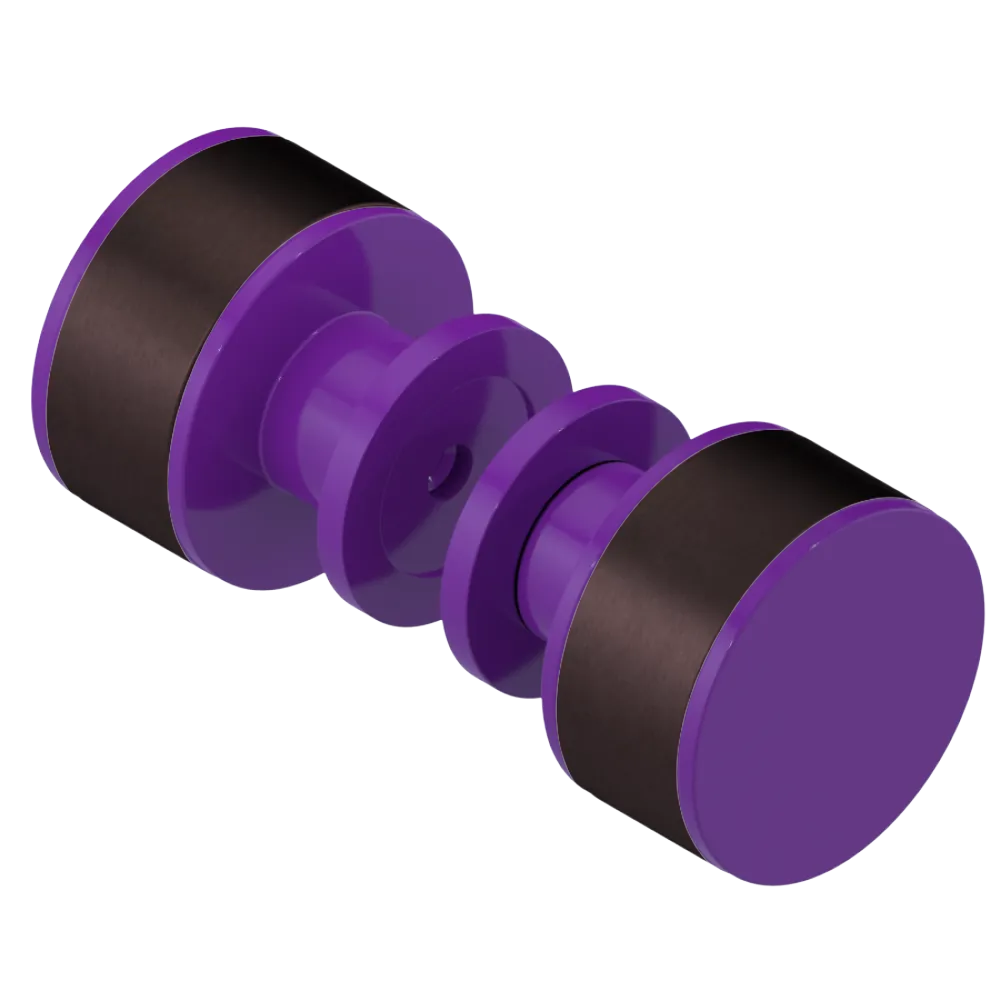 Rubinet Shower Door Knob (set) Purple Haze