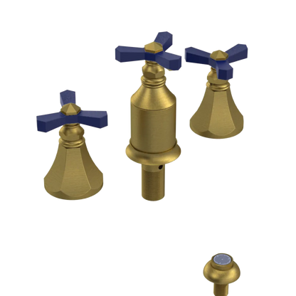 Rubinet Bidet Fitting with Spray, Diverter, and Vacum Breaker (Less Drain) Antique Brass Matt
