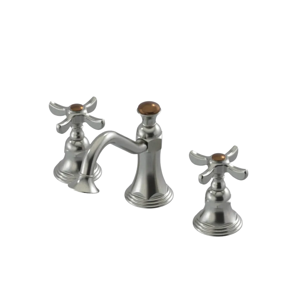 Rubinet Widespread Lav. Set. (less drain) Satin Nickel