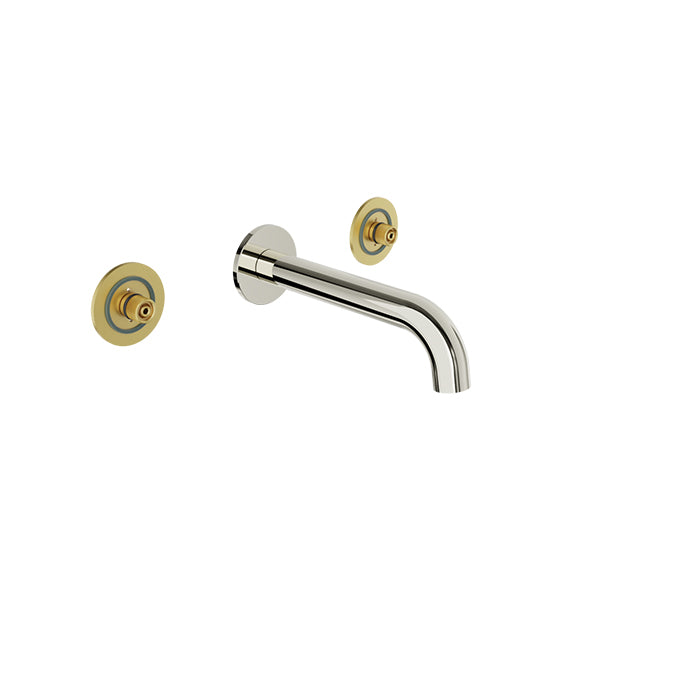 Baril Trim only for two handles wall-mounted lavatory faucet, drain not included
