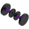 Rubinet Shower Door Knob (set) Matt Black