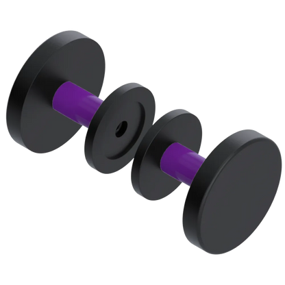 Rubinet Shower Door Knob (set) Matt Black