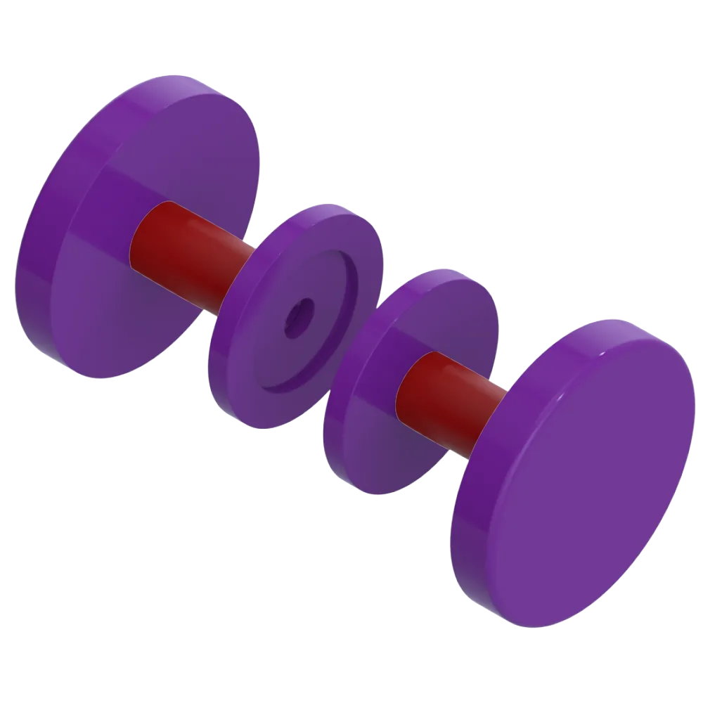Rubinet Shower Door Knob (set) Purple Haze