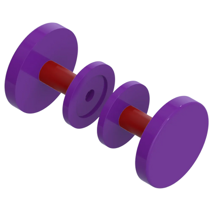 Rubinet Shower Door Knob (set) Purple Haze