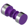 Rubinet Shower Door Knob (set) Purple Haze