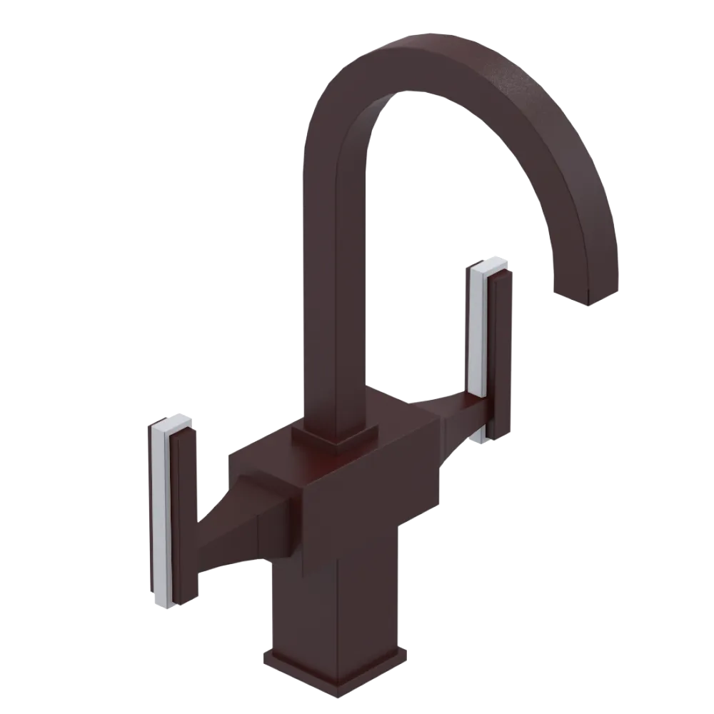 Rubinet Single Hole Dual Handle Lav. Set. (less drain) Bordeaux