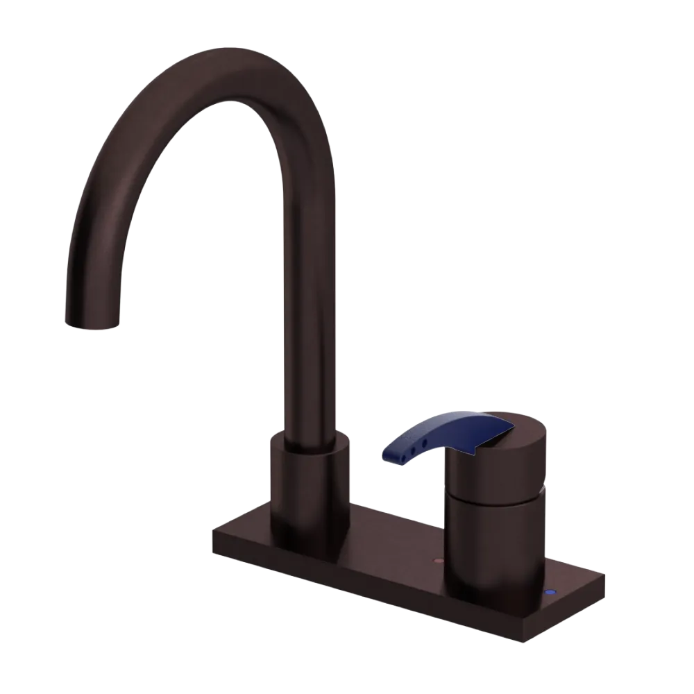 Rubinet 4" Centre Single Control Lav. Set. (less drain) Oil Rubbed Bronze