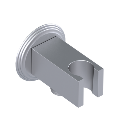 Rubinet Wall Bracket with Integral Supply with 1/2" NPT x 1/2" NPSM x 3" Nipple Satin Chrome