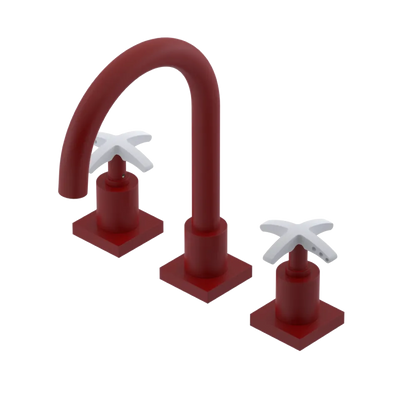 Rubinet Widespread Lav. Set. (less drain) Maroon