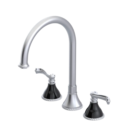 Rubinet Widespread Kitchen Set Satin Chrome