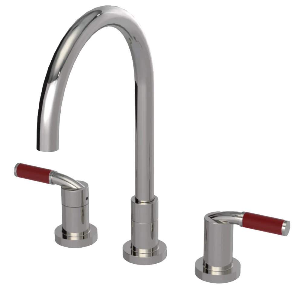 Rubinet Widespread Kitchen Set Polished Nickel