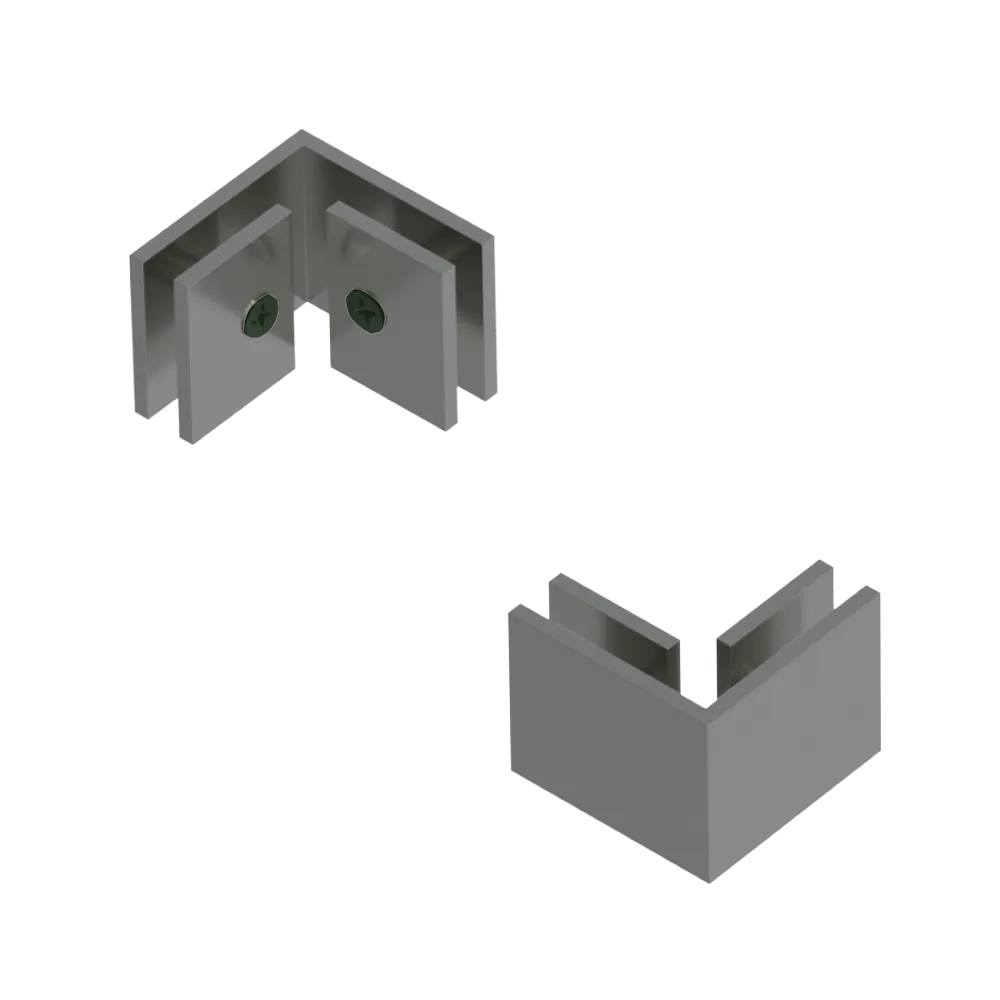 Rubinet 90 Glass to Glass Satin Nickel