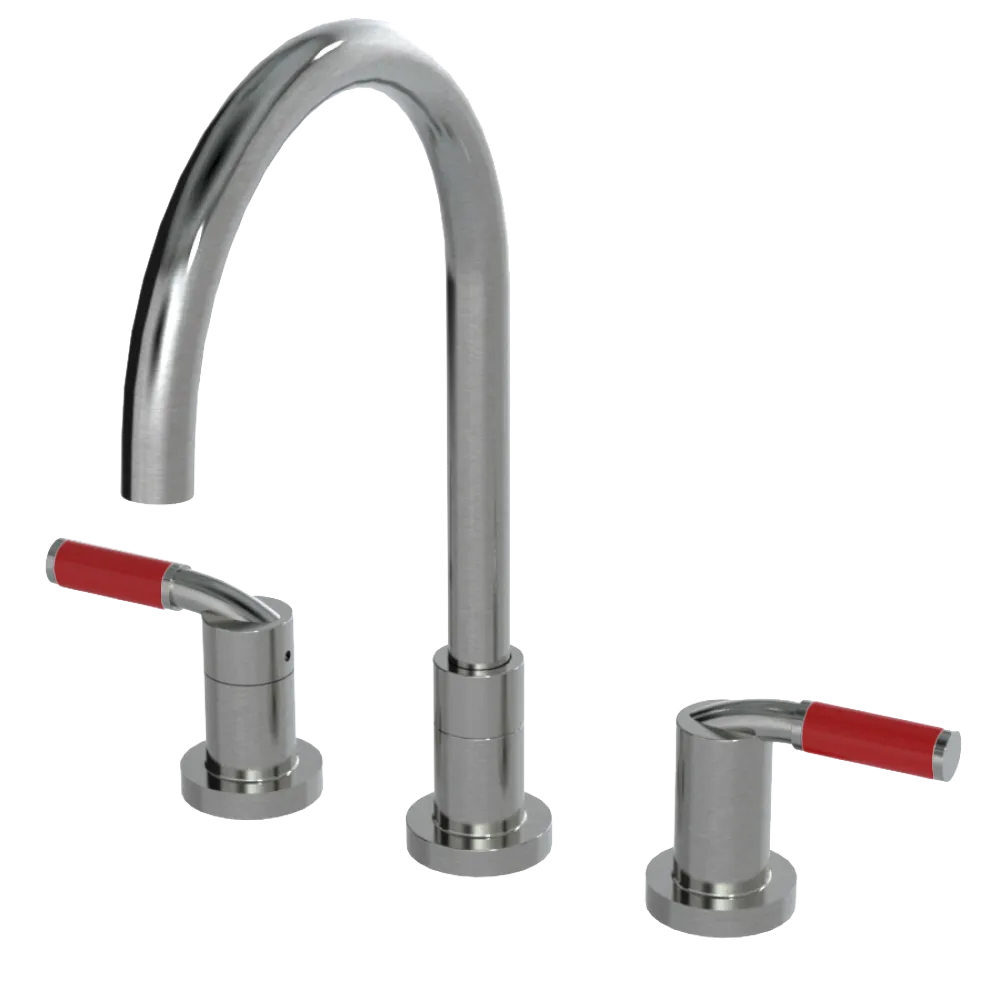 Rubinet Widespread Kitchen Set Satin Nickel