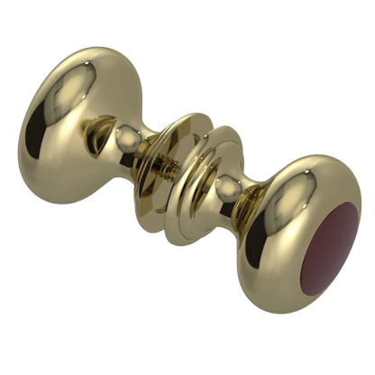 Rubinet Shower Door Knob (set) Natural Brass