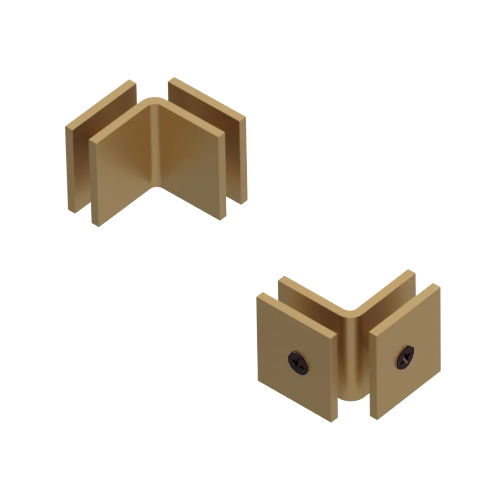 Rubinet 90 Glass to Glass Open Face Satin Gold