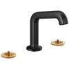 Brizo Widespread Lavatory Faucet With Angled Spout Less Handles 12 Gpm