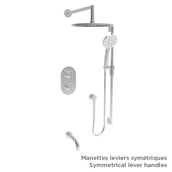 Baril Complete thermostatic pressure balanced shower kit without handle