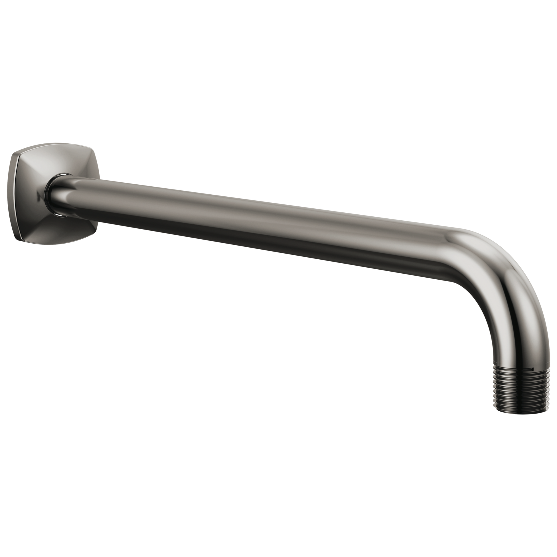 Allaria 13" Wall Mount Shower Arm and Flange - Brilliance® Black Onyx