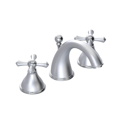 Rubinet Widespread Lav. Set. (less drain) Satin Chrome