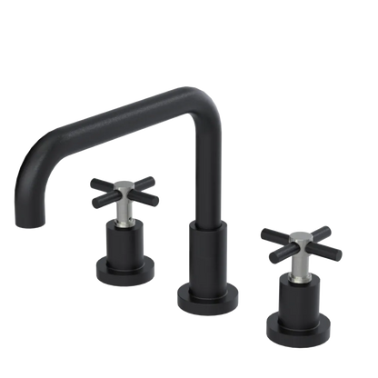 Rubinet Widespread Kitchen Set Matt Black