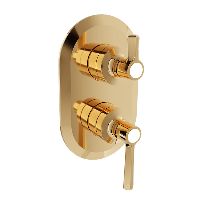Baril Complete pressure balanced shower control valve with 2-way diverter (shared port)