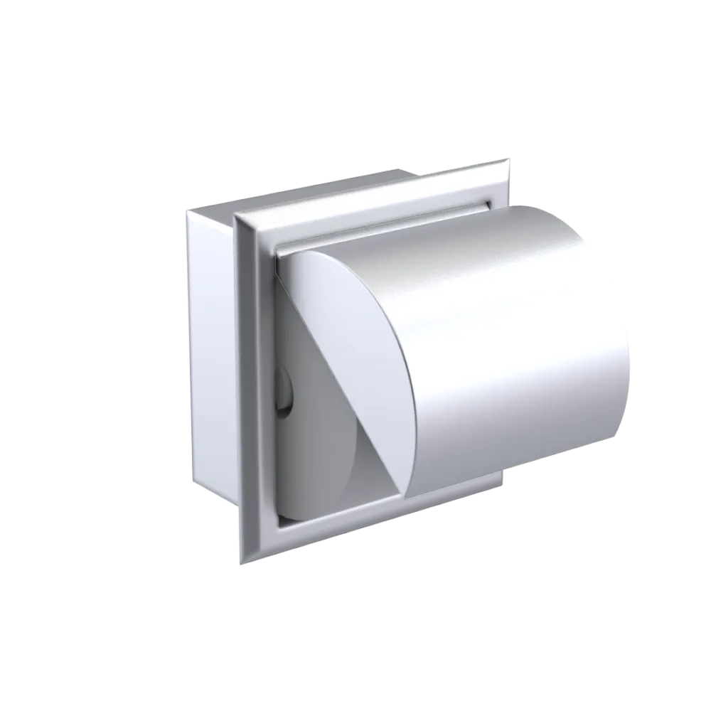 Rubinet RECESSED TOILET PAPER HOLDER Satin Chrome