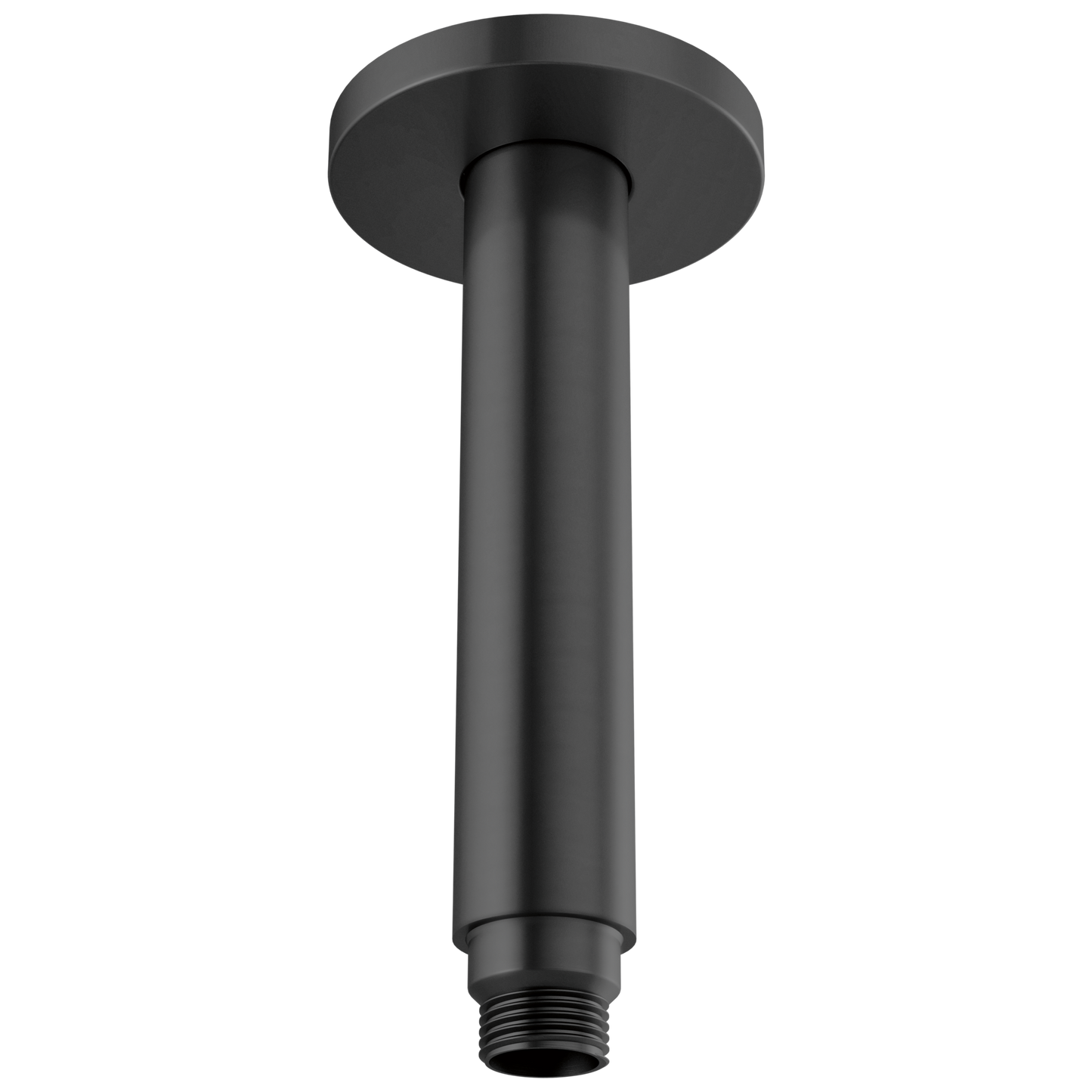 Kintsu 6" Dual Waterway Ceiling Mount Shower Arm and Flange - Matte Black