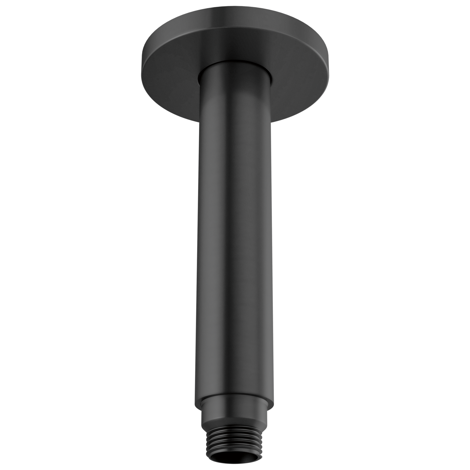 Kintsu 6" Dual Waterway Ceiling Mount Shower Arm and Flange - Matte Black