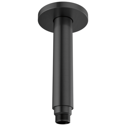 Kintsu 6" Dual Waterway Ceiling Mount Shower Arm and Flange - Matte Black